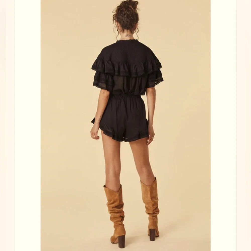 🆕✨ SPELL & The Gypsy Collective Dove Lace Shorts Midnight 🖤 - Picture 4 of 7